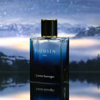 Vintage blå parfumeflaske